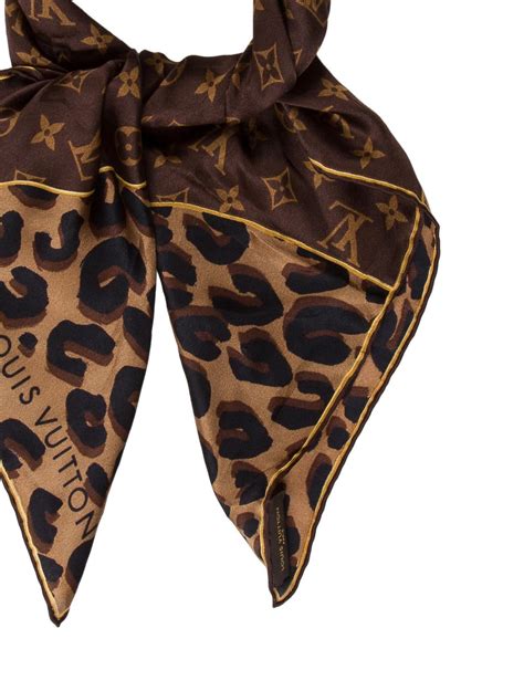 louis vuitton monogram square scarf|louis vuitton leopard scarf.